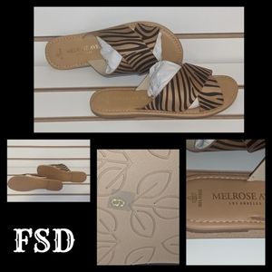 Melrose Ave Vegan Tiger Print Sandals